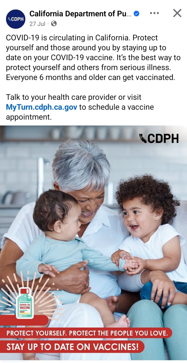 California Department of Public Health — July 2026
